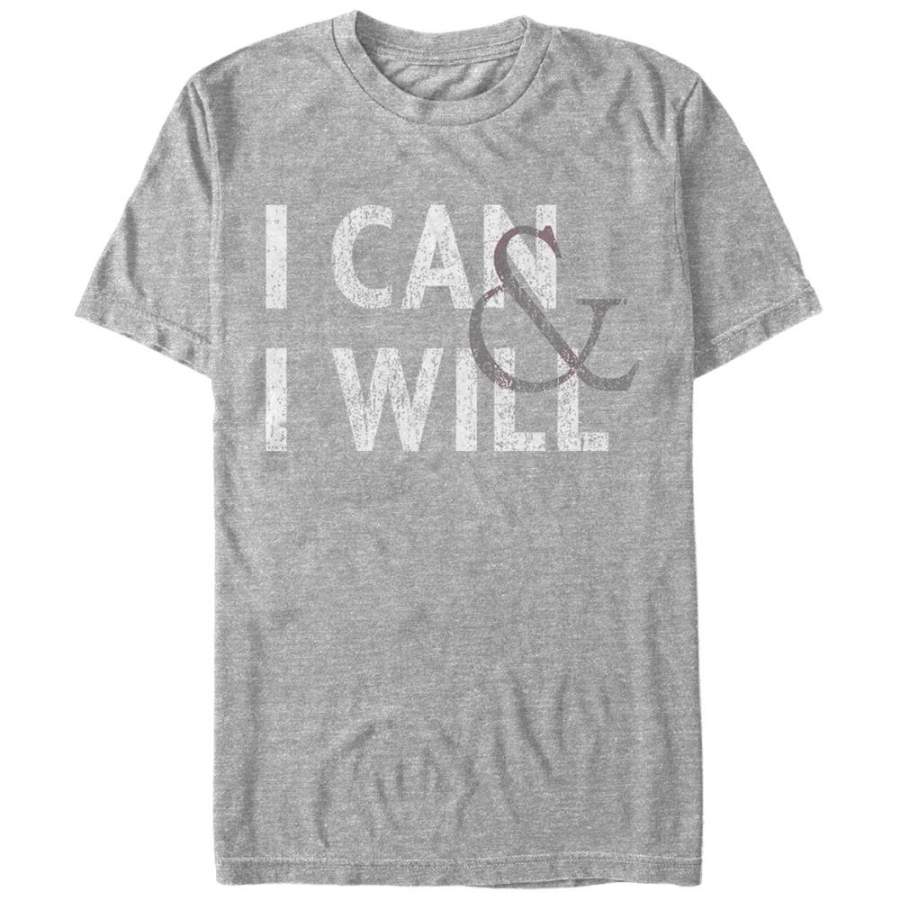 CHIN UP Women’s I Can and I Will  Boyfriend Tee Athletic Heather