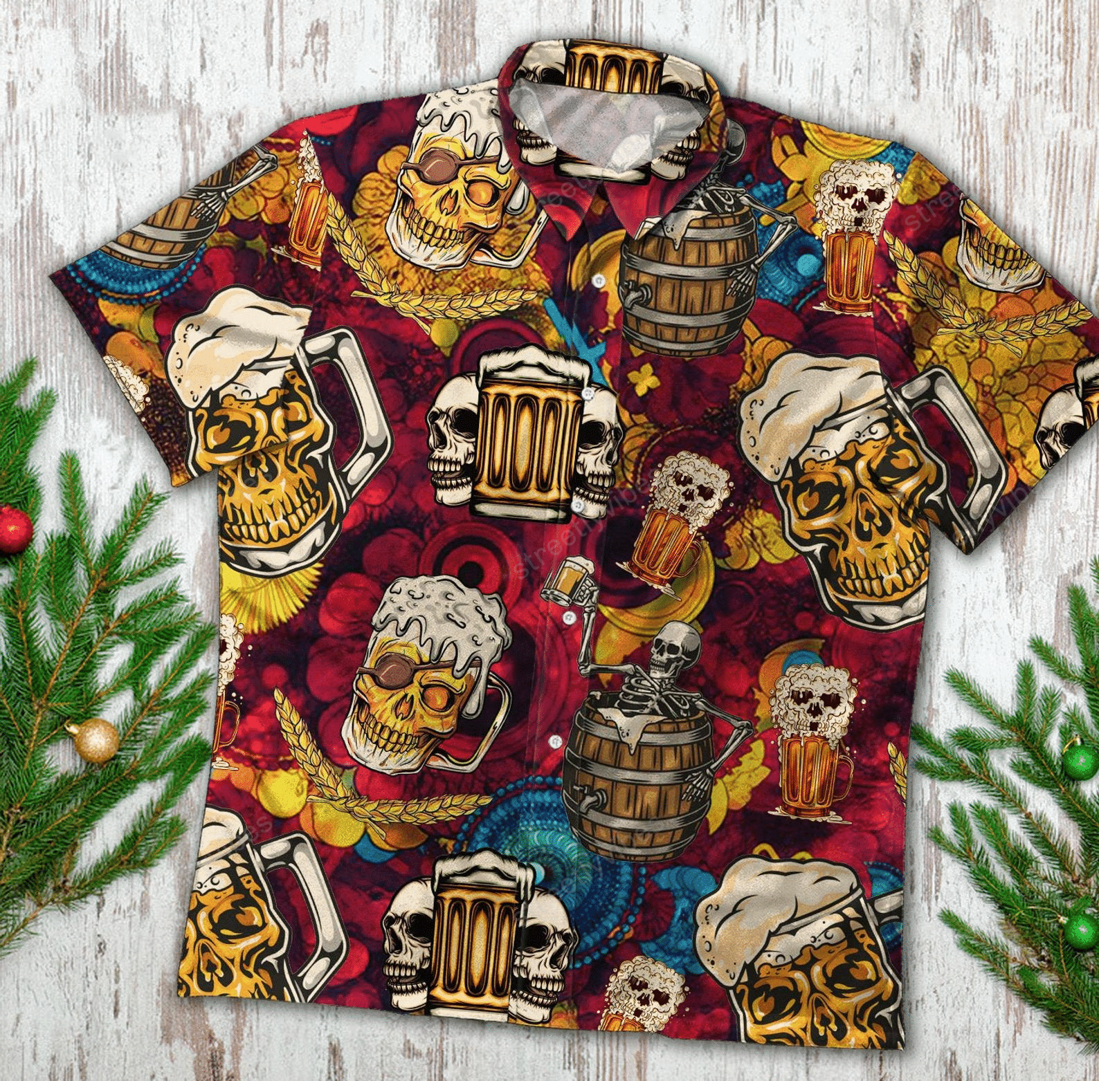 Skull And Beer Hawaii Shirt Hawaii For Hawaii Aloha Ha8118