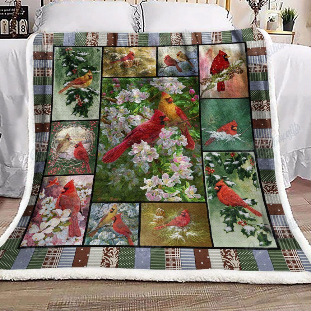 Cardinal And Flower Gs-Cl-Ld2906 Fleece Blanket