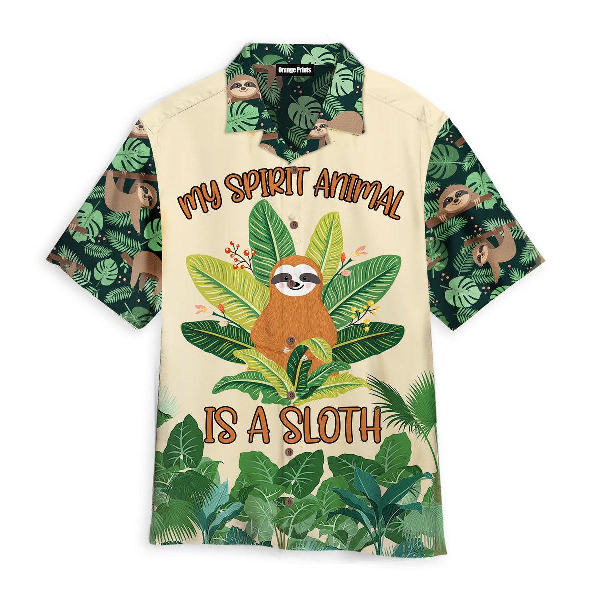 Sloth My Spirit Style Aloha Hawaii Shirts For Men Women Ha79642