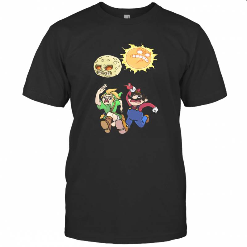 Super Mario And Toon Link running T-shirt