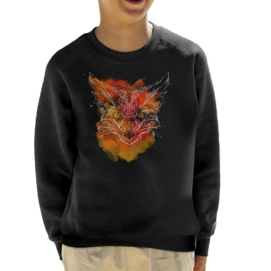 Ornamental Fox Kid’s Sweatshirt