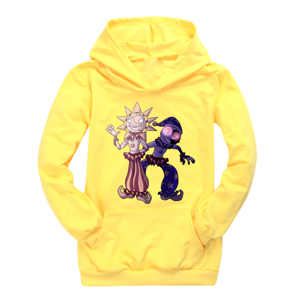 Sundrop FNAF Sun clown 3D Print Boys Girls Long Sleeve T-Shirts Sweatshirts Fashion Children Tops Cotton Autumn Kids Clothes alx