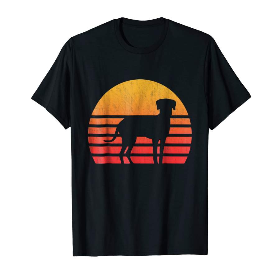 Cool Vintage Retro Catahoula Leopard Dog Silhouette Sun For Men and Women T-Shirt, Quotes T Shirt, Funny t shirt