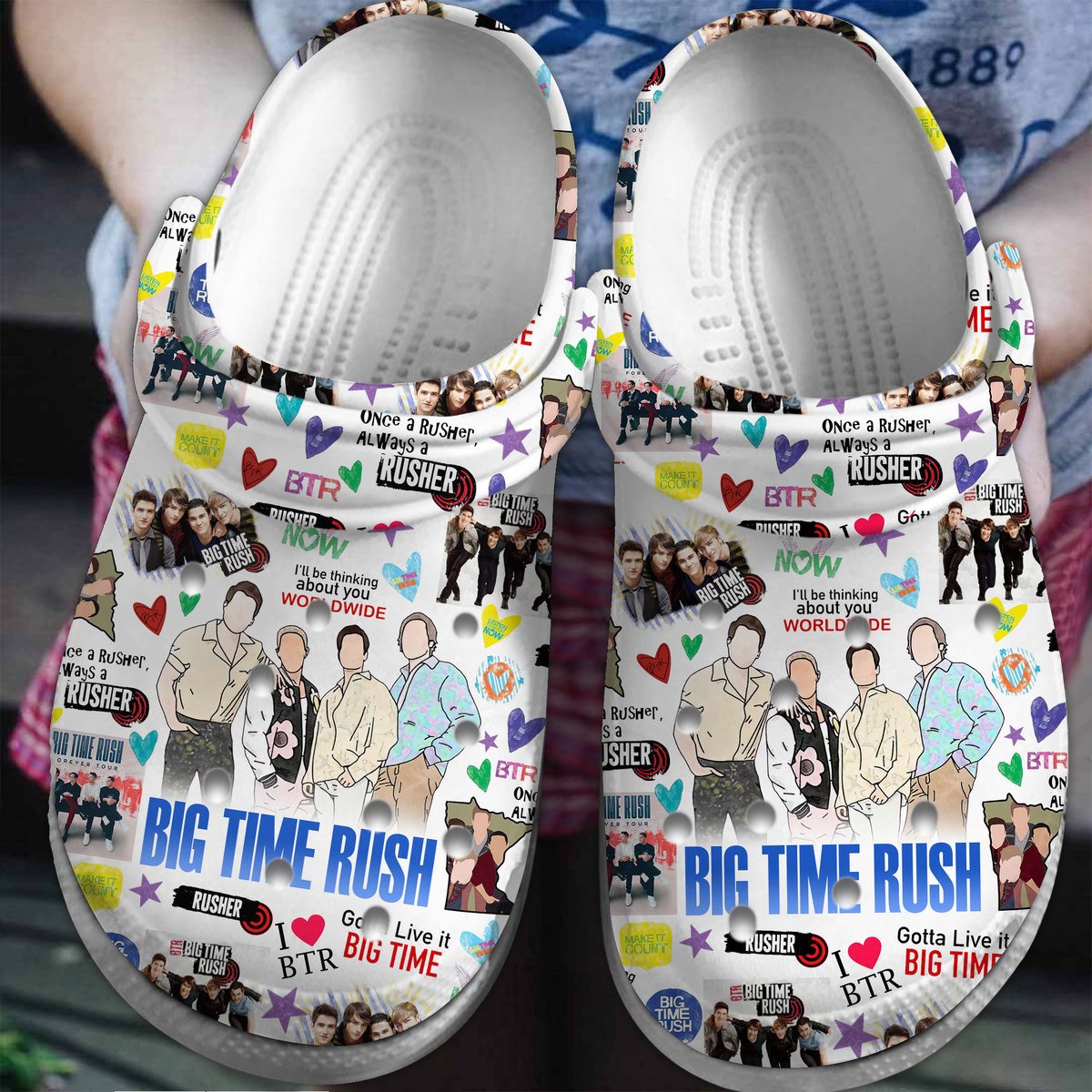 Big Time Rush Music Crocs Crocband Clogs Shoes Comfortable For Men Women and Kids