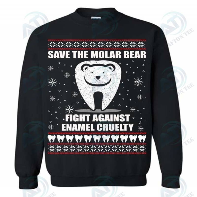 Ugly Christmas Sweater Molar Bear Dental Sweatshirt