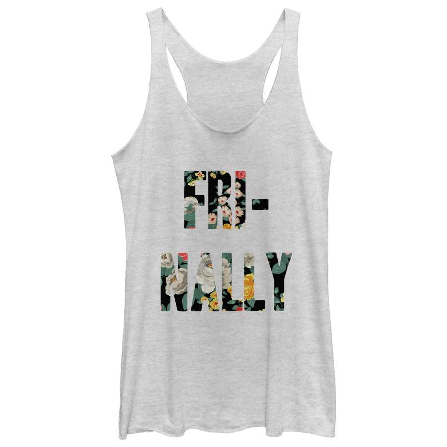 CHIN UP Women’s Fri-nally Floral  Racerback Tank