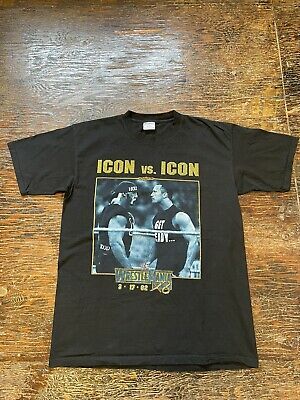 Vintage Wwf Wrestlemania 18 Hulk Hogan Vs The Rock Sz  Pay Per View 2002 T-shirt 5945