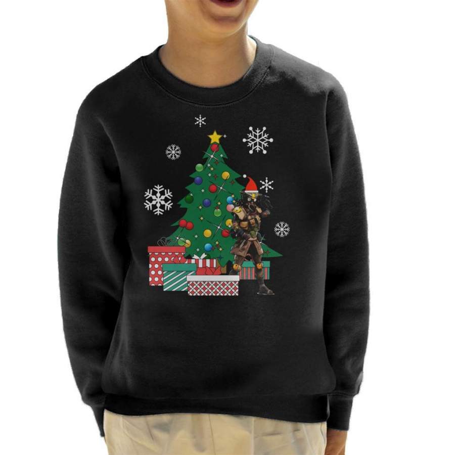 Apex Legends Bloodhound Around The Christmas Tree Kid’s Sweatshirt