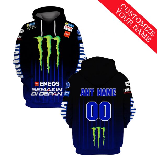 Monster Energy Personalized Name Number Unisex Hoodie All Over Printed Unisex Hoodie Us Size