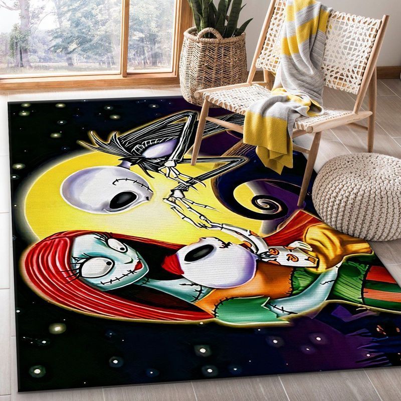 The Nightmare Before Christmas Jack Skellington Family Area Rug Living Room Rug Home Decor Floor Decor N98