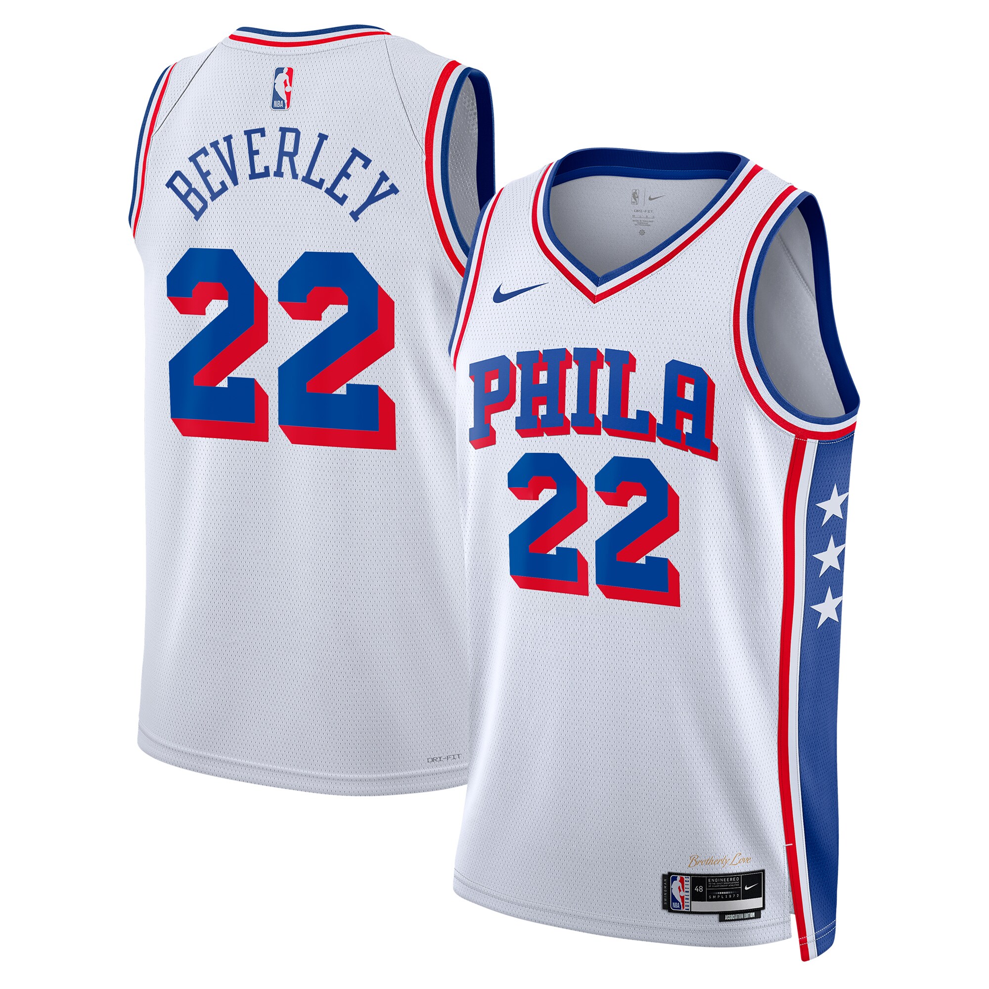 Philadelphia 76ers Association Edition Swingman Jersey – White – Patrick Beverley – Unisex