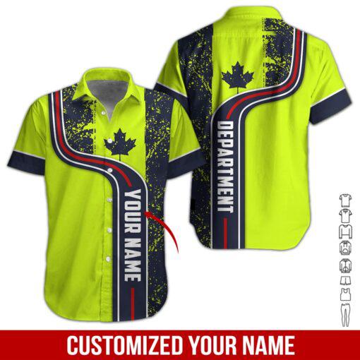 Canada Flag Workwear Custom Name Hawaii Shirt For Men Women Ha71685