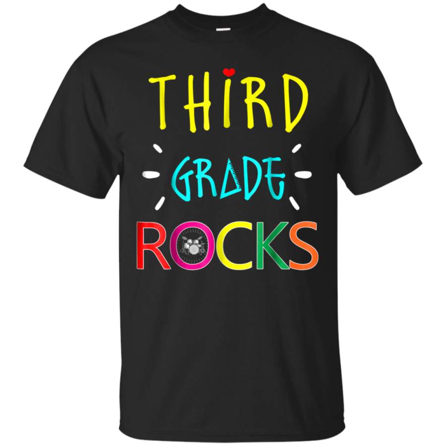 AGR Awesome Third Grade Rocks Gifts T shirt Funny Back To School