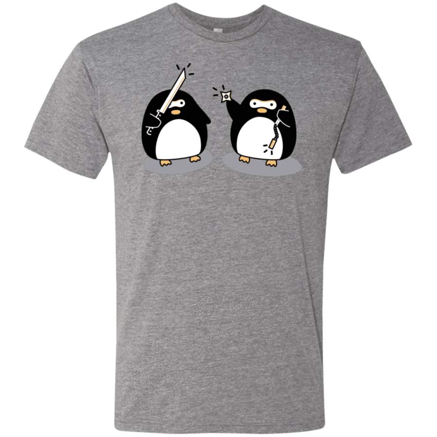 Cute Ninja Penguins Men’s Triblend T-Shirt