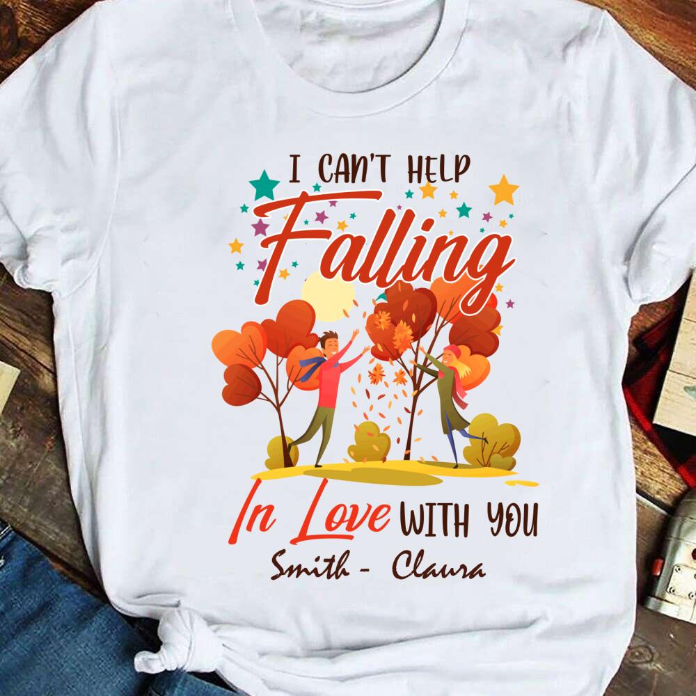 Personalized I Can’t Help Falling In Love Custom Name – Standard T-Shirt