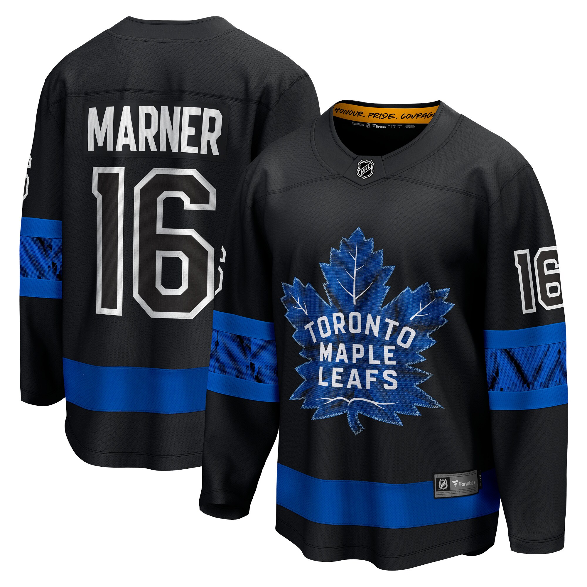 Men's Toronto Maple Leafs Mitchell Marner Black Alternate Premier Breakaway Reversible Player Jersey