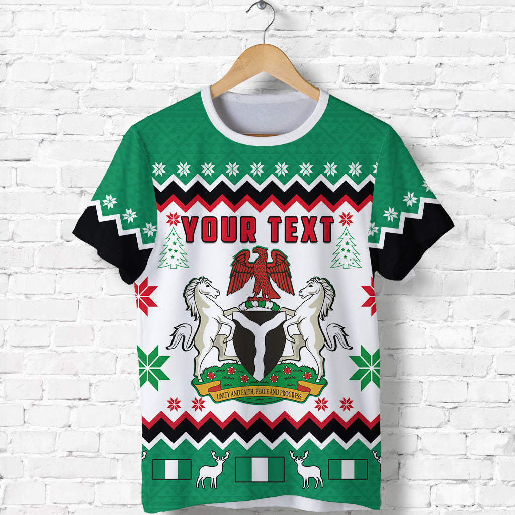 (Custom Personalised) Nigeria Christmas T Shirt African Pattern Lt13