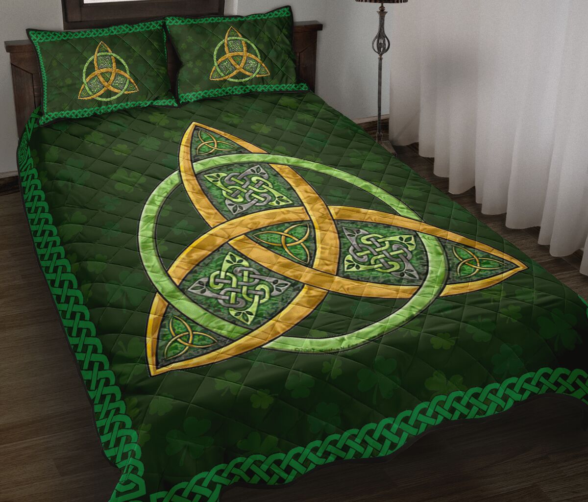Irish Trinity Knot Irish Quilt Set 0622