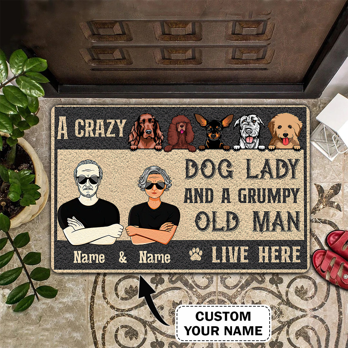 Dog House – 3D Doormat – Personalized Name 3D – H2K-H99