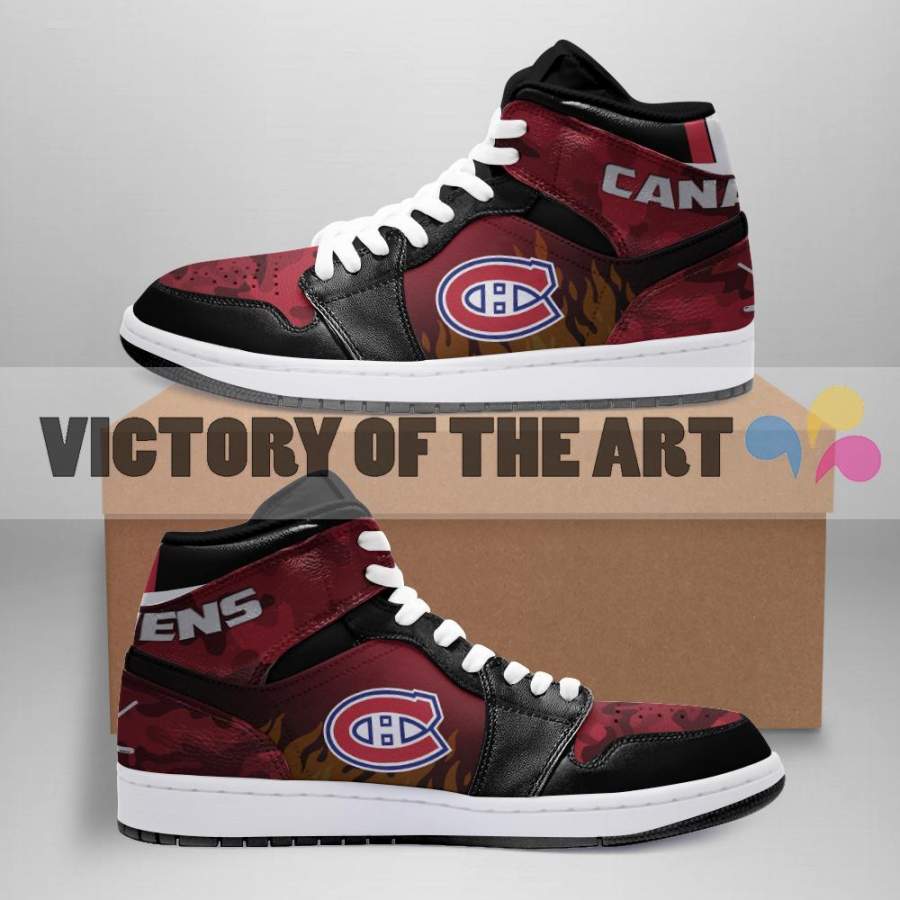 Simple Camo Logo Montreal Canadiens Jordan Sneakers