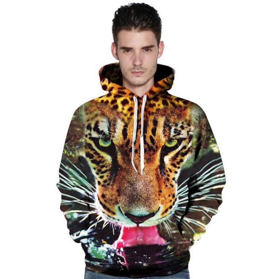 Tiger Hoodie All Over Print Animal Hooded Sweatshirt