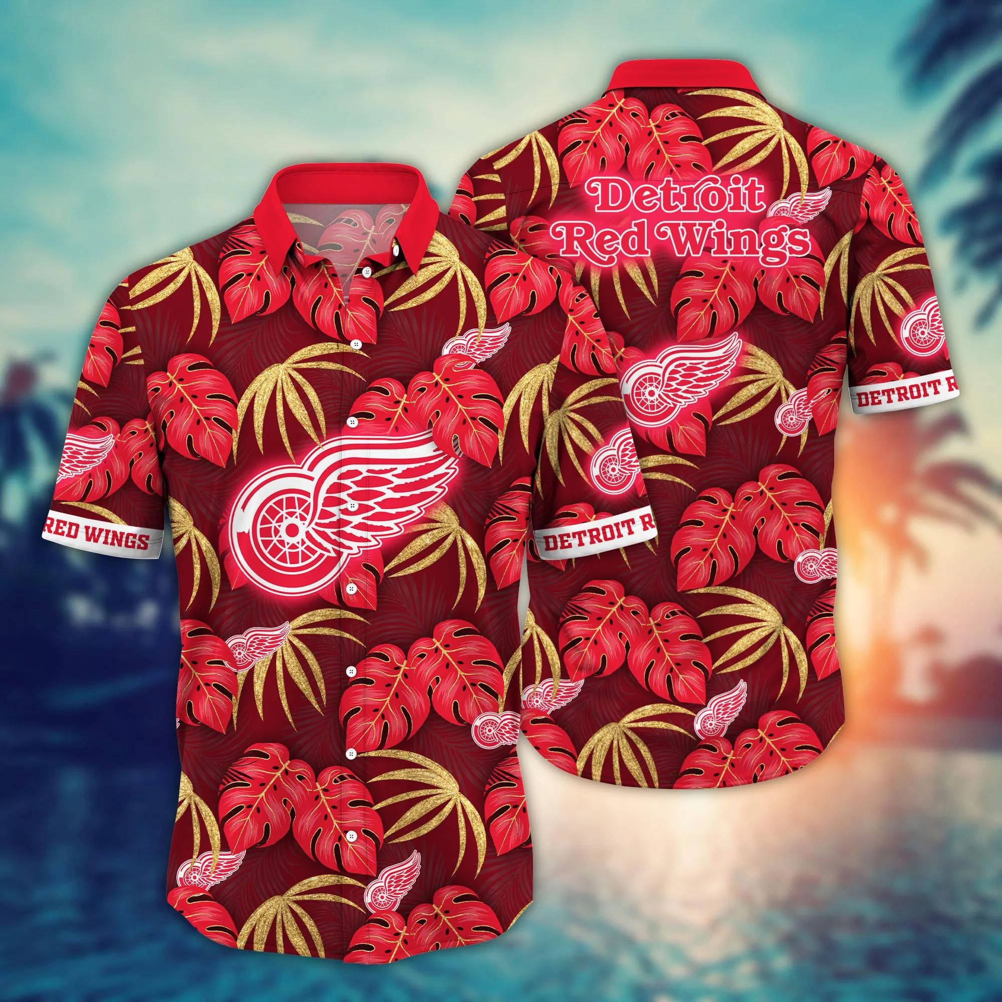 Detroit Red Wings Nhl Hawaiian Shirt Lighthearted Aloha Shirt