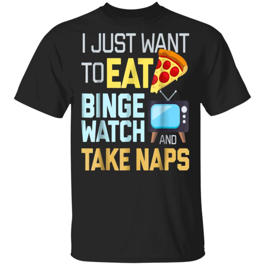 Emoji Eat Pizza Binge Watch TV and Take Naps T-Shirt