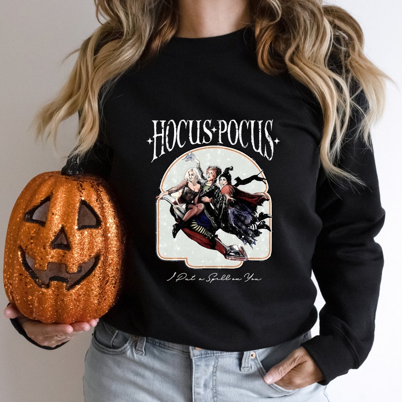 Vintage Hocus Pocus Sweatshirt, Sanderson Sisters Hoodie, Halloween Witches Sweater, Halloween