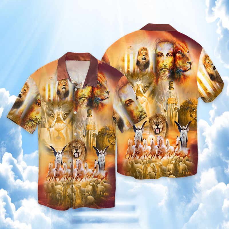 God With Animals Full Print Hawaii Shirt Ha54872