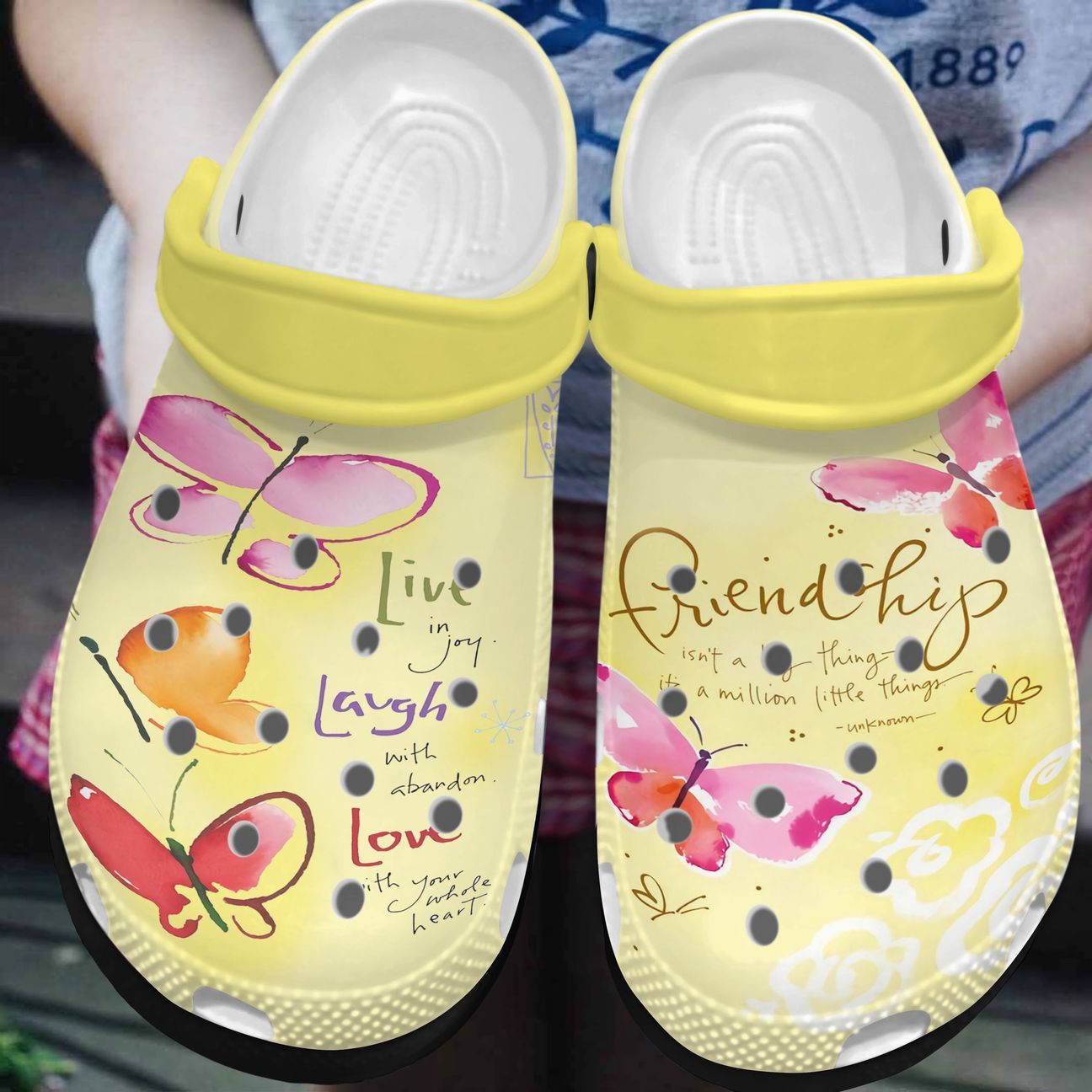 Butterflies Personalized Clog, Custom Name, Text, Color, Number Fashion Style For Women, Men, Kid, Print 3D Love