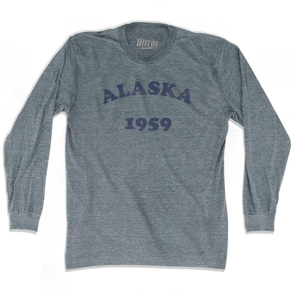 Alaska State 1959 Adult Tri-Blend Long Sleeve Vintage T-shirt