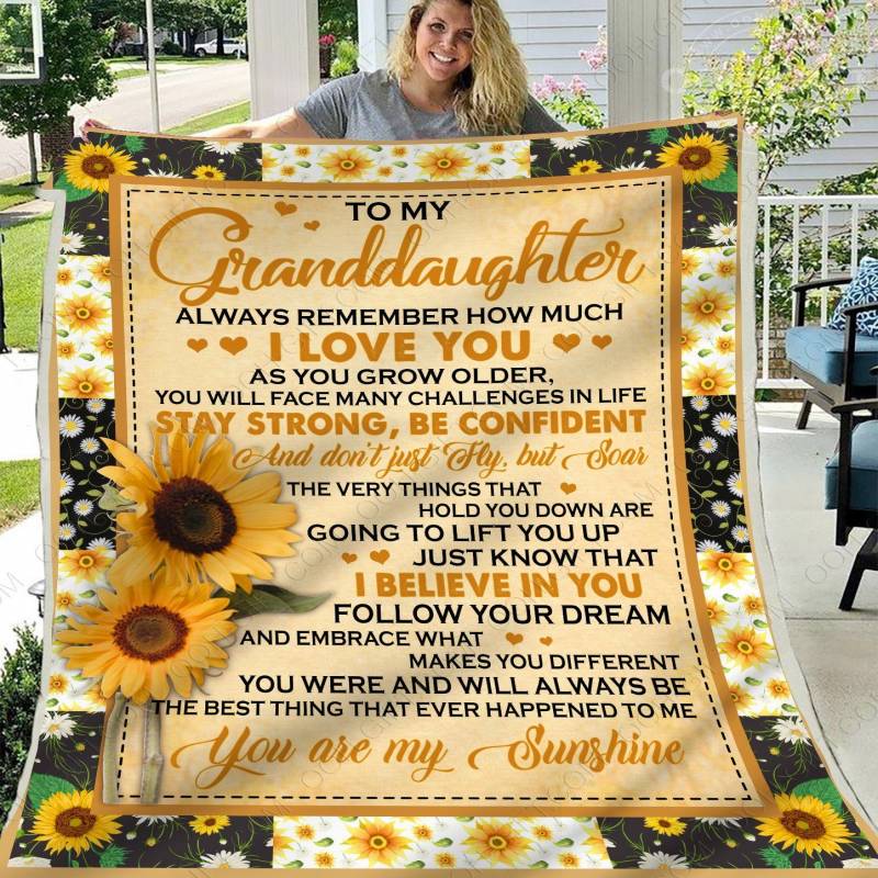 You Are My Sunshine Gift For Granddaughter Fleece Blanket