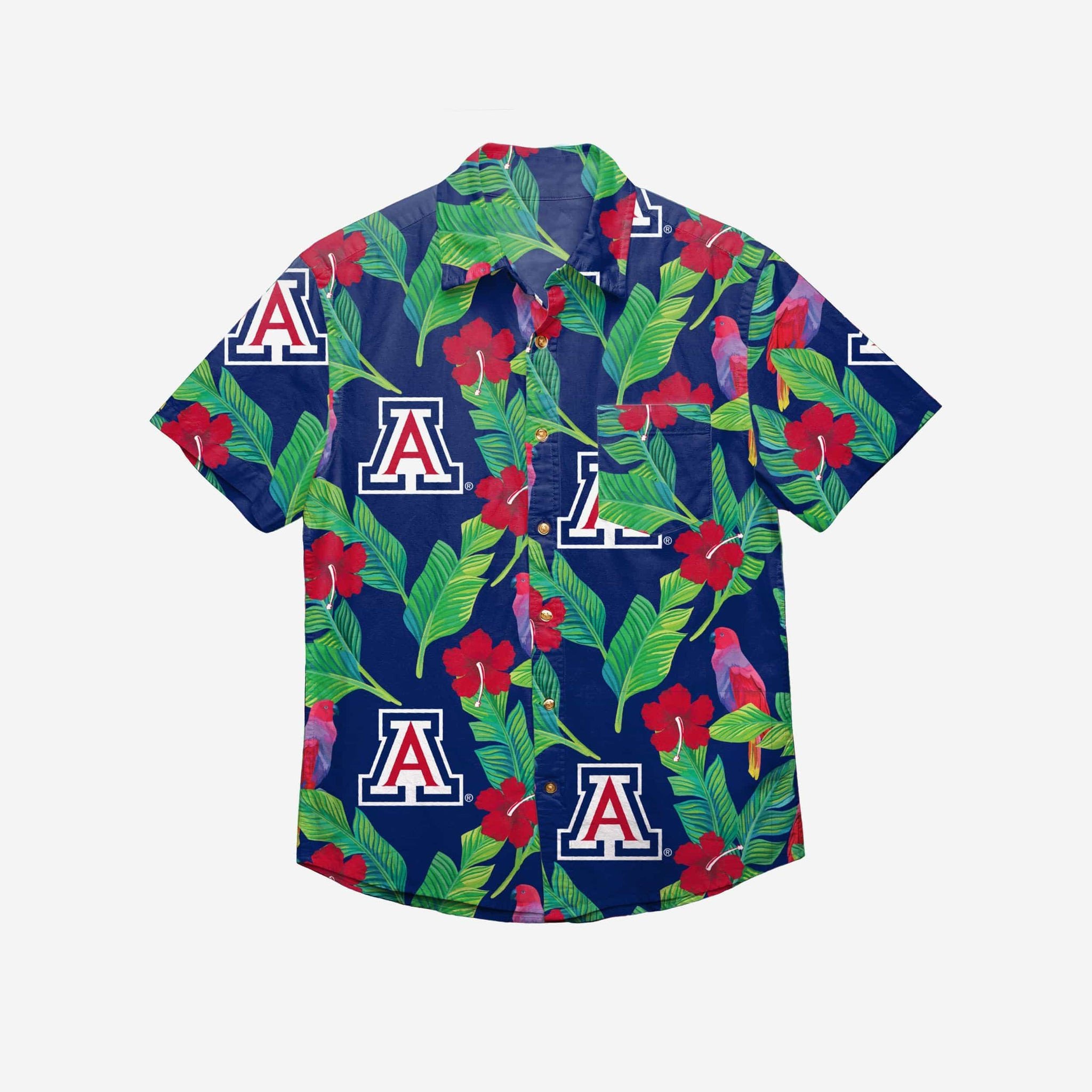 Arizona Wildcats Floral Button Up Hawaii Shirt Ha14472