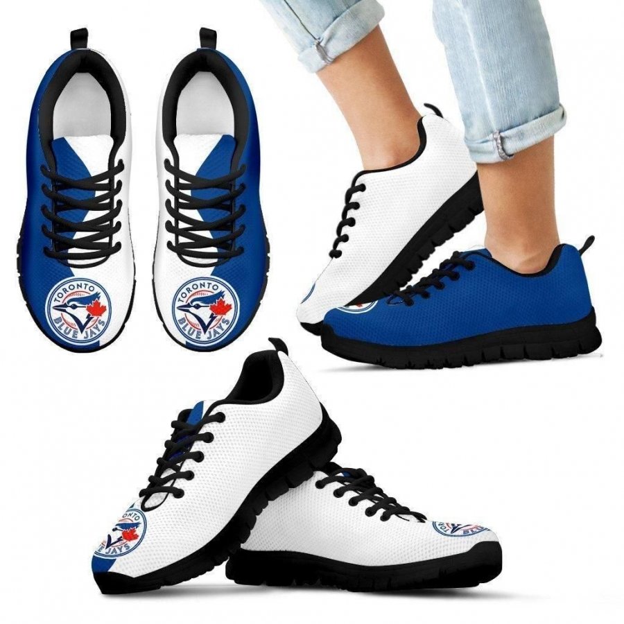 Two Colors Trending Lovely Toronto Blue Jays Sneakers #758