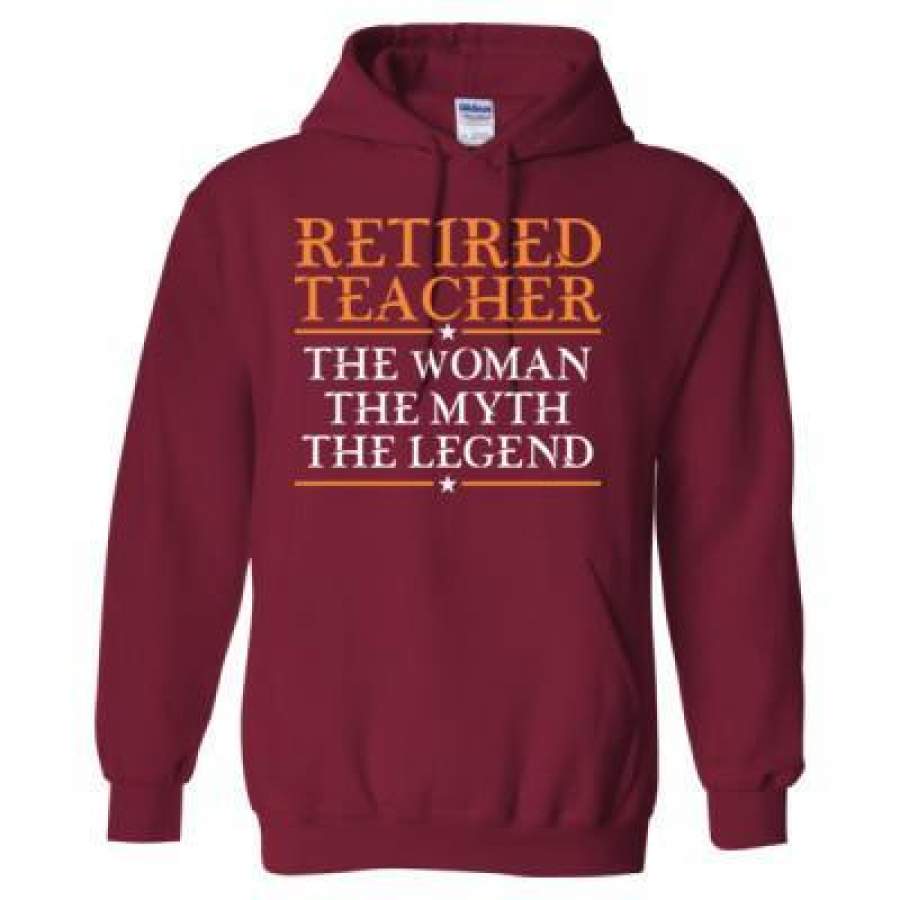 AGR Retired Teacher The Woman The Myth The Legend – Heavy Blend™ Hooded Sweatshirt