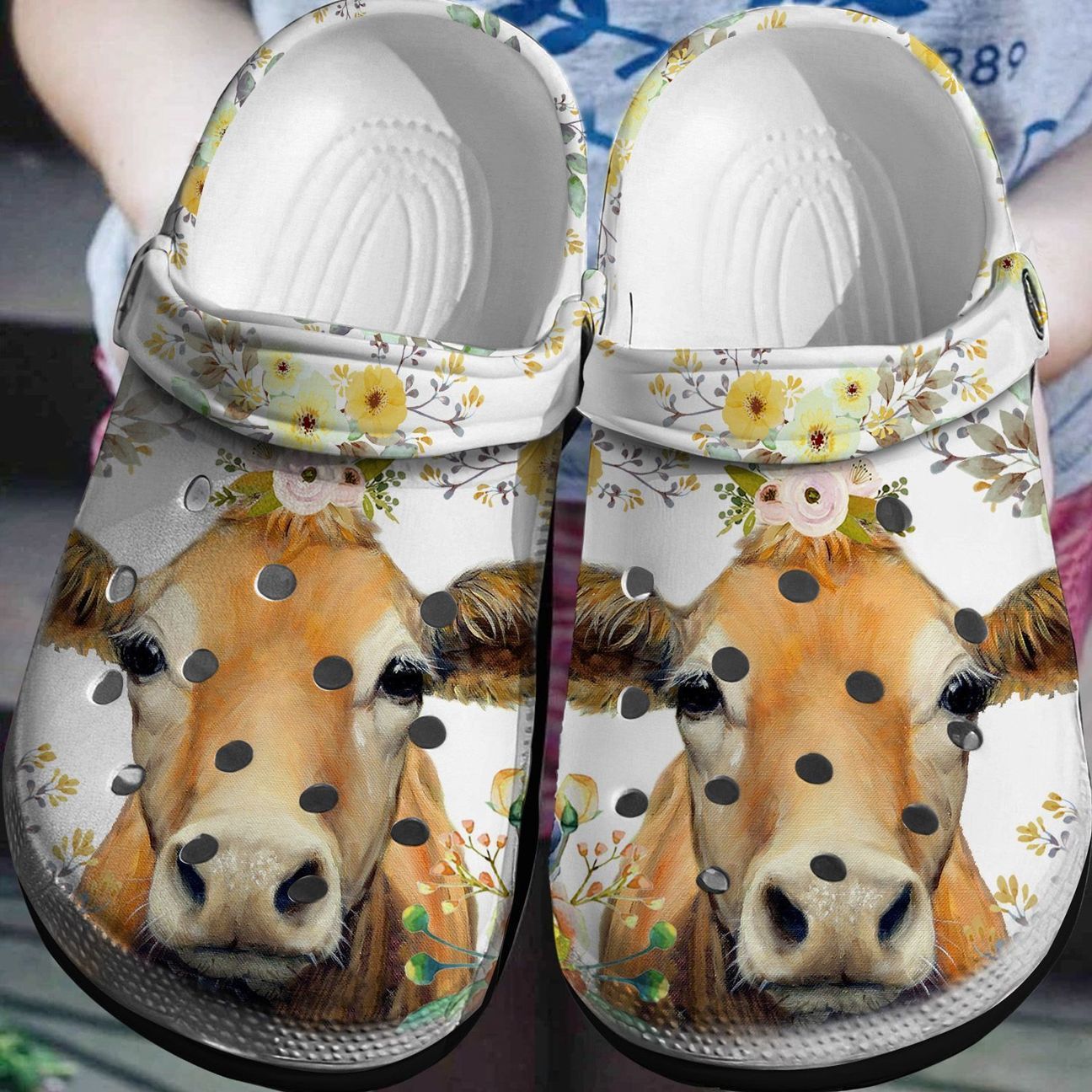 Cow Personalized Clog, Custom Name, Text, Color, Number Fashion Style For Women, Men, Kid, Print 3D Funny Cow