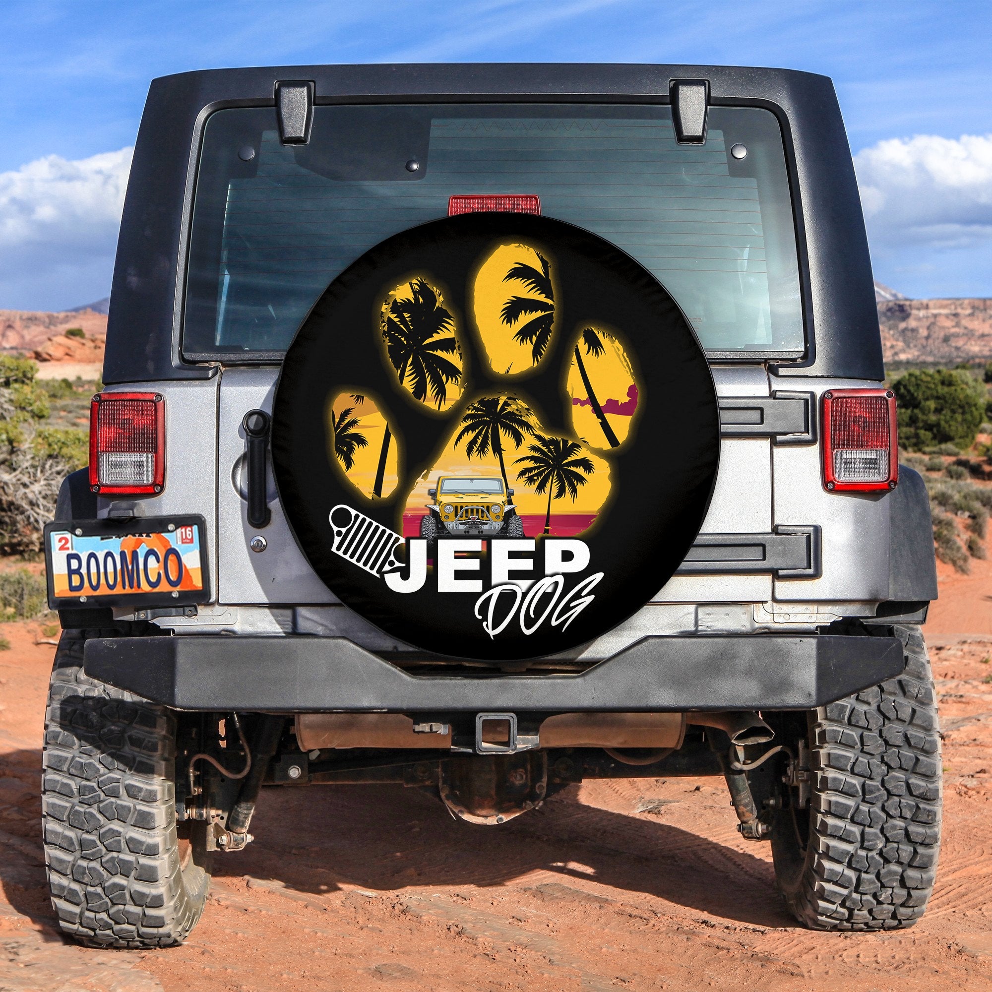 Jeep Dog Foot Spare Tire Cover Colorful Style No.1 Lt6