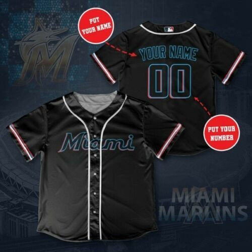 [Custom Name] Miami Marlins All Over Print Baseball Jersey