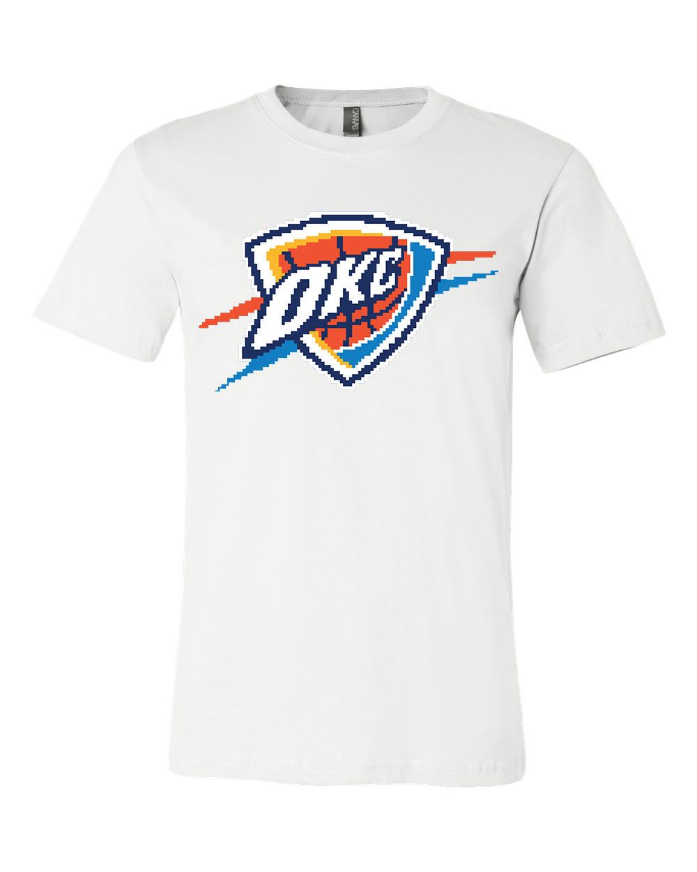 Oklahoma City Thunder  8 Bit Retro Tecmo Logo T Shirt