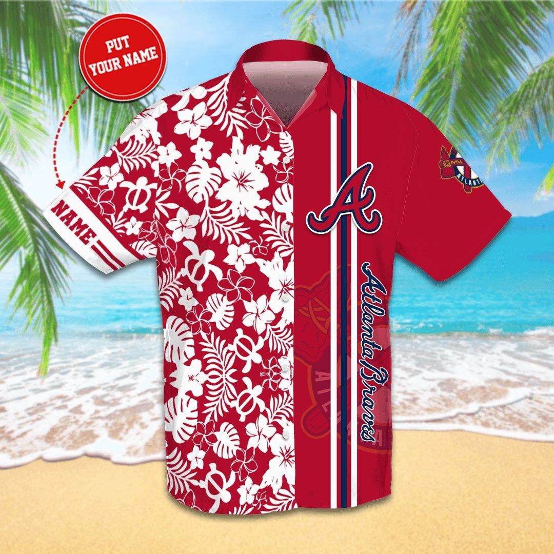 Personalized Atlanta Braves Hawaiian T-Shirt