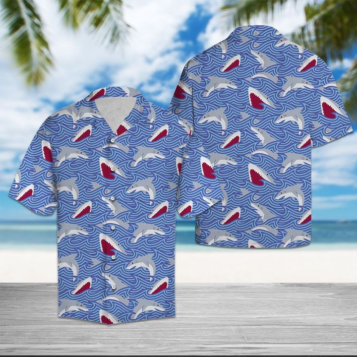 Shark Group Hawaiian Shirt Summer Button Up For Men, Women, Couple