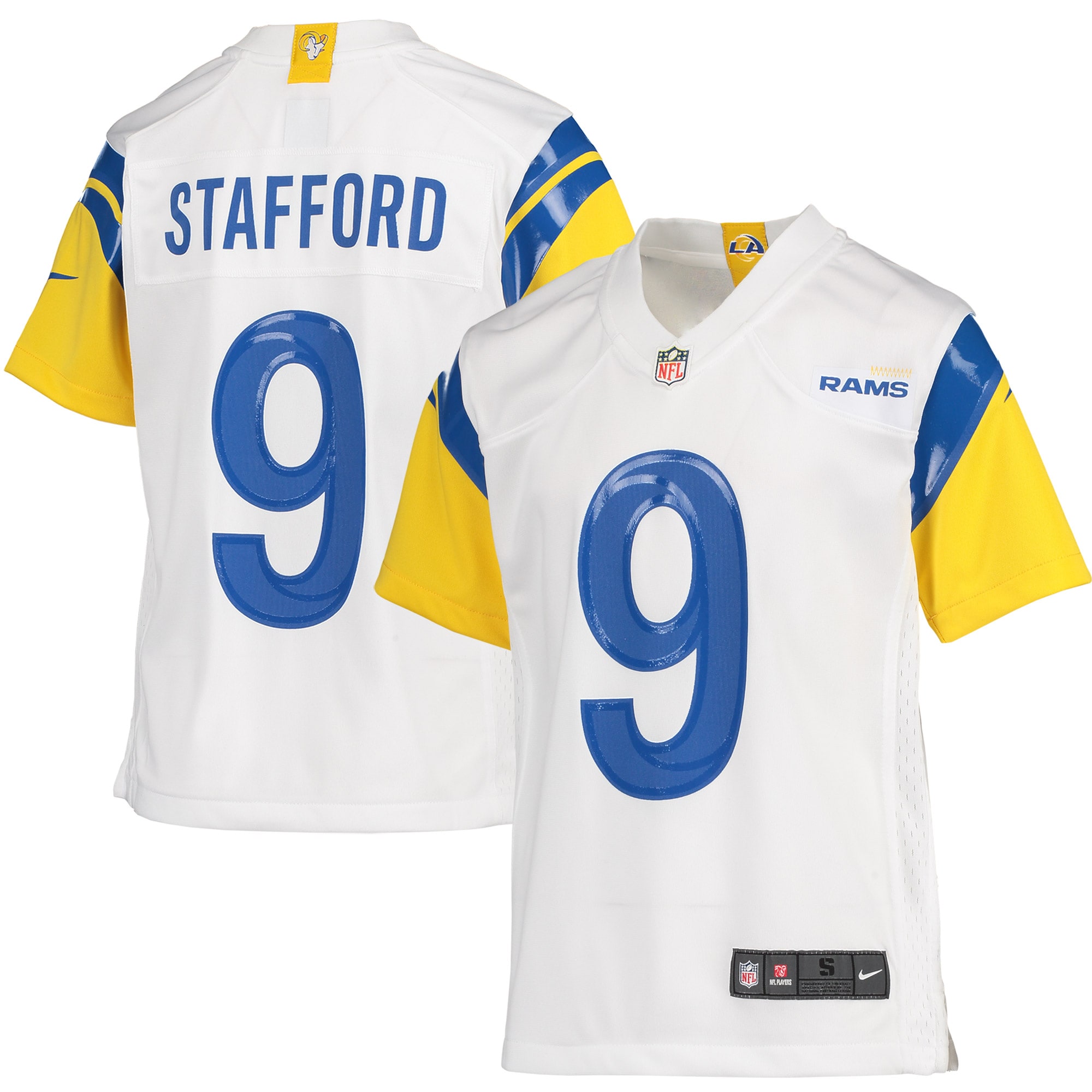 Matthew Stafford Los Angeles Rams Youth Game Jersey – White