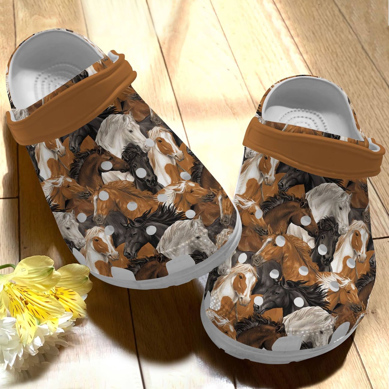 Horse Personalize Clog, Custom Name, Text, Fashion Style For Women, Men, Kid, Print 3D Freedom