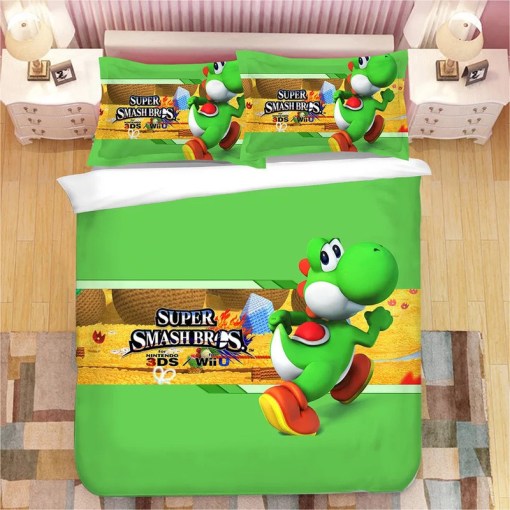 Super Smash Bros Ultimate Mario 18 Duvet Cover Pillowcase Home Decor 3D Bedding Set