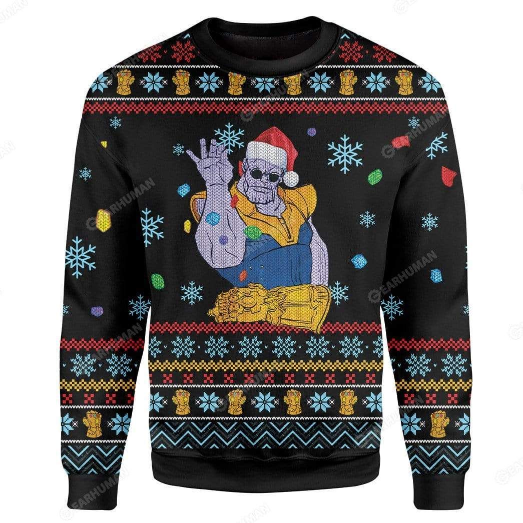 Custom Ugly Thanos Christmas Sweater Jumper