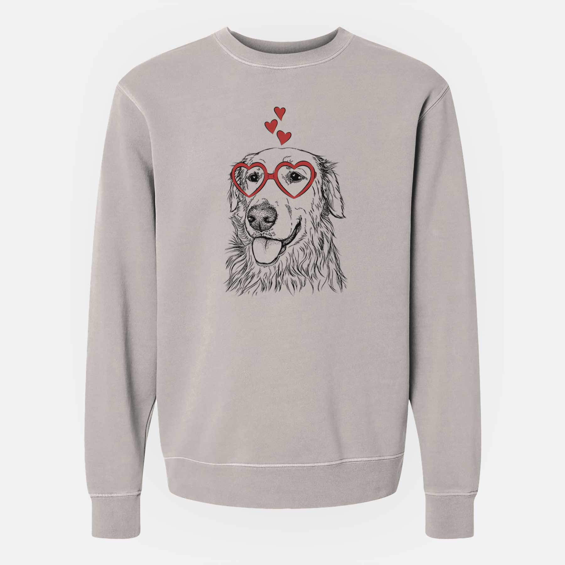 Valentine Hopper The Golden Retriever – Unisex Pigment Dyed Crew Sweatshirt