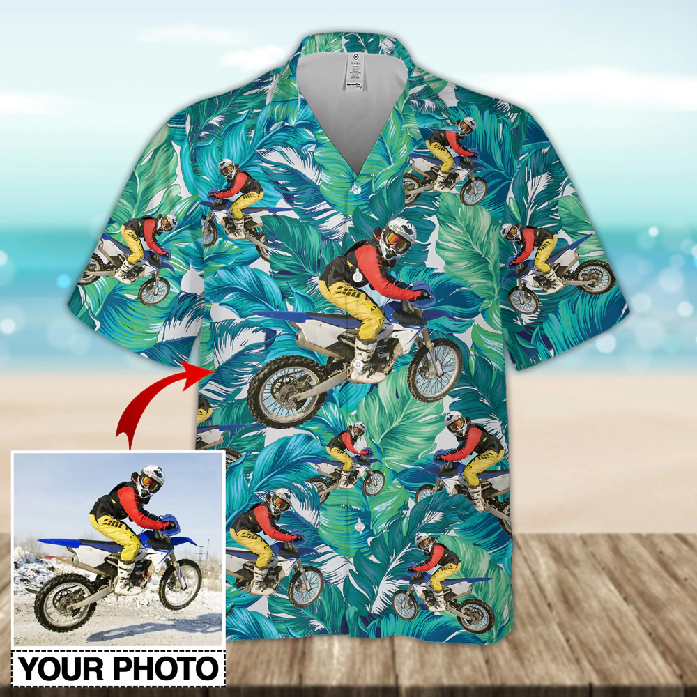 Custom Image Moto Racing Hawaii Aloha Shirt For Biker Beach Woman Ha22639