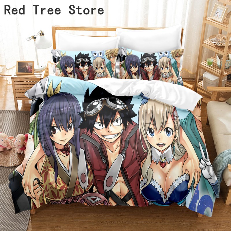 Anime Bedding Set Edens Zero Cartoon Style 3D Comforter Duvet Cover Home Decor Single Double Size Beddings Drop Ship