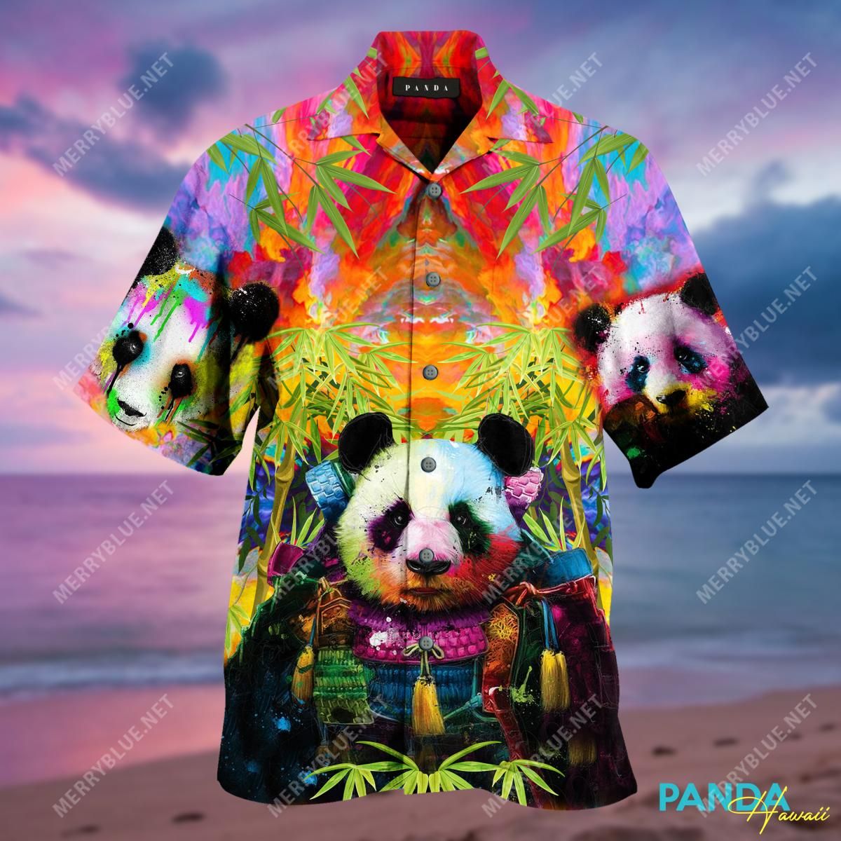 I Love Panda Aloha Hawaii Shirt Colorful Short Sleeve Summer Beach Casual For Men And Women Ha3266